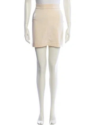 Pre-owned Alaïa Vintage Mini Skirt In Neutral