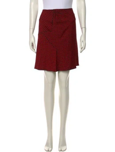 Pre-owned Alaïa Vintage Mini Skirt In Red