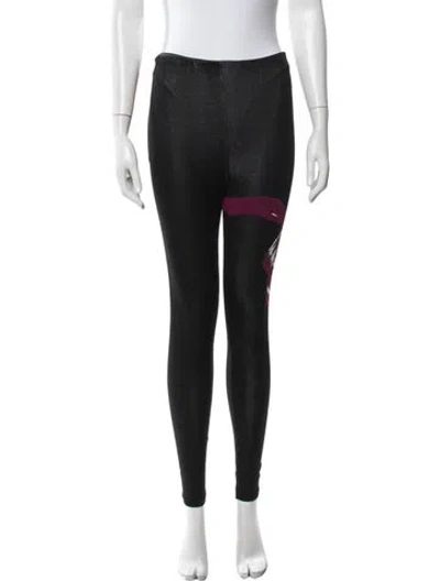 Pre-owned Alaïa Vintage Skinny Leg Pants In Black/purple