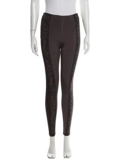 Pre-owned Alaïa Vintage Skinny Leg Pants In Brown
