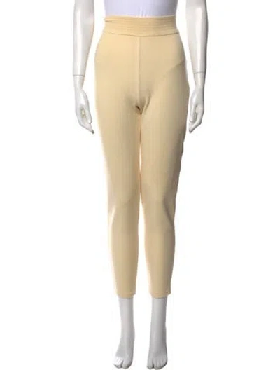 Pre-owned Alaïa Vintage Skinny Leg Pants In Yellow
