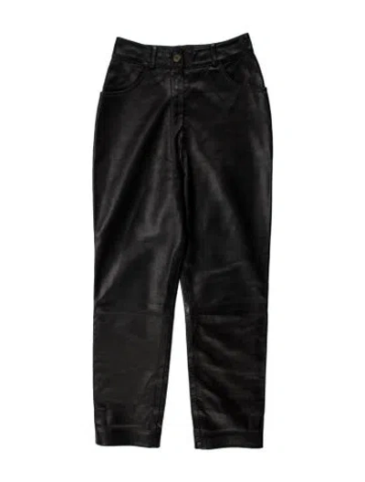 Pre-owned Alaïa Vintage Straight Leg Pants In Black