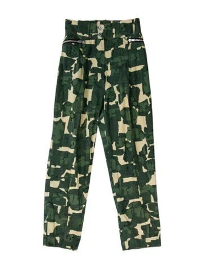 Pre-owned Alaïa Vintage Straight Leg Pants In Green
