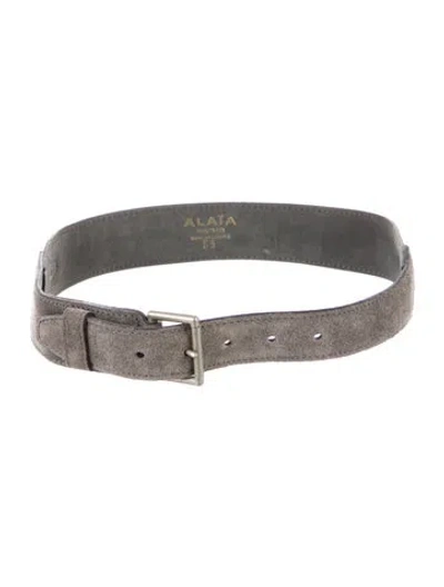 Pre-owned Alaïa Vintage Suede Waist Belt In Gray