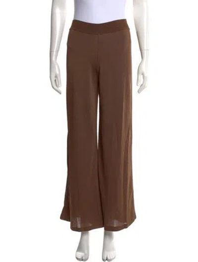 Pre-owned Alaïa Vintage Wide Leg Pants In Brown