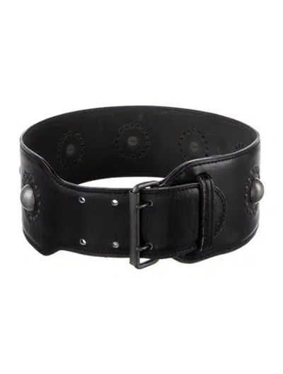 Pre-owned Alaïa Vintage Wide Waist Belt In Black