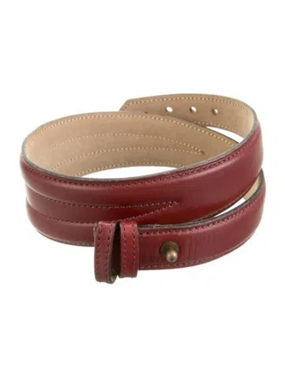 Pre-owned Alaïa Vintage Wide Waist Belt In Burgundy