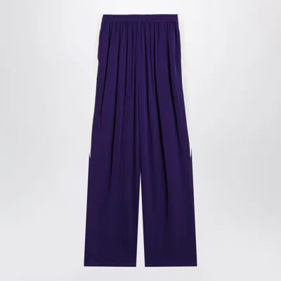 Alaïa Alaia Violet Straightleg Viscose Cady Trousers In Purple