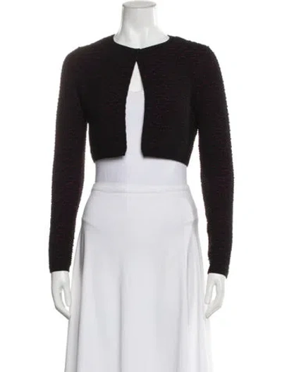 Pre-owned Alaïa Virgin Wool Bolero In Black