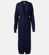Alaïa Virgin Wool Cardigan In Marine