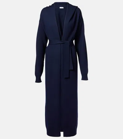 Alaïa Virgin Wool Cardigan In Marine