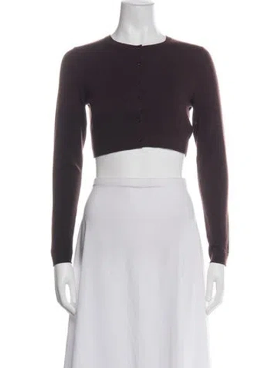 Pre-owned Alaïa Virgin Wool Crew Neck Sweater In Green