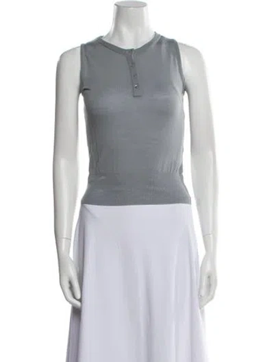 Pre-owned Alaïa Virgin Wool Crew Neck Top In Black