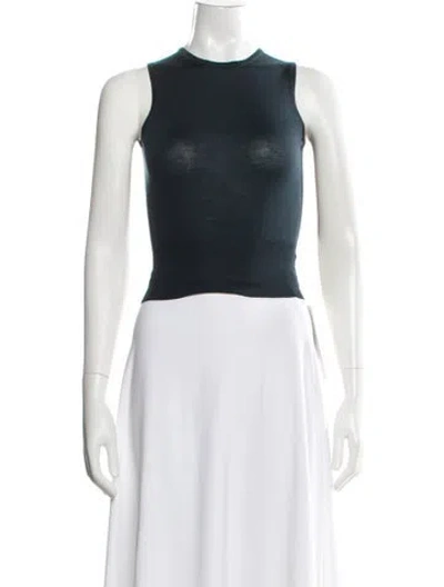 Pre-owned Alaïa Virgin Wool Crew Neck Top In White
