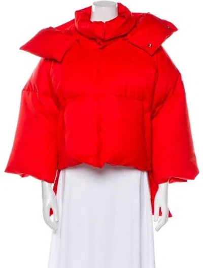 Pre-owned Alaïa Virgin Wool Down Jacket W/ Tags In Red