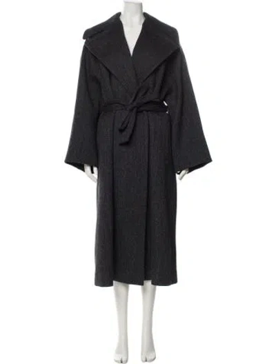 Pre-owned Alaïa Virgin Wool Faux Fur Coat W/ Tags In Black