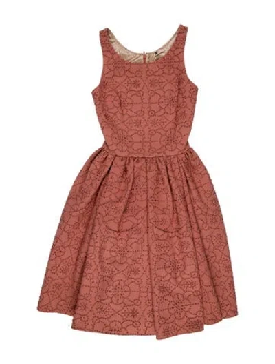 Pre-owned Alaïa Virgin Wool Knee-length Dress In Pink