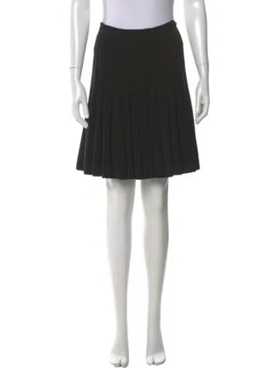 Pre-owned Alaïa Virgin Wool Knee-length Skirt In Black