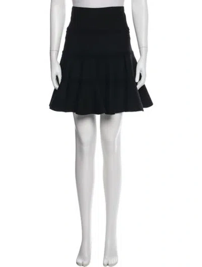 Pre-owned Alaïa Virgin Wool Knee-length Skirt In Black