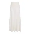 Alaïa Banded Sheer-knit Maxi Skirt In White