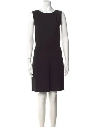 Pre-owned Alaïa Virgin Wool Mini Dress In Black