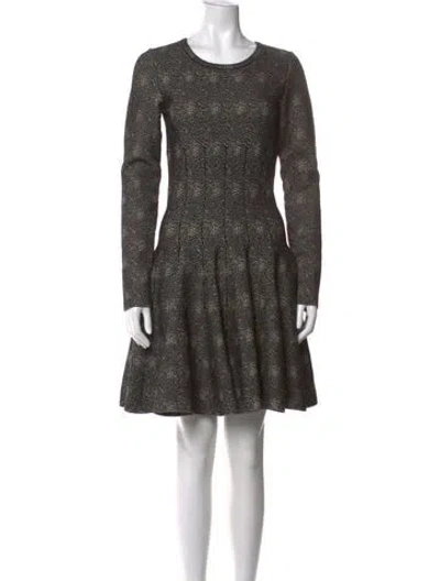 Pre-owned Alaïa Virgin Wool Mini Dress In Black
