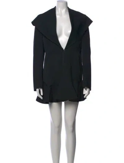 Pre-owned Alaïa Virgin Wool Mini Dress In Black