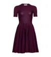 Alaïa Virgin Wool Mini Dress In Purple