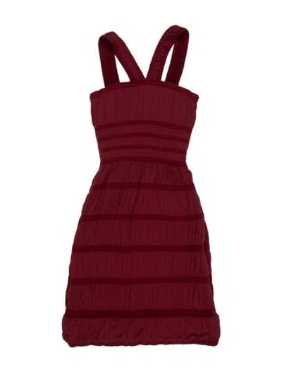 Pre-owned Alaïa Virgin Wool Mini Dress In Red