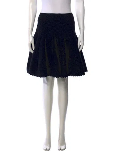 Pre-owned Alaïa Virgin Wool Mini Skirt In Black