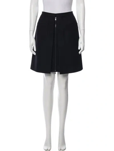 Pre-owned Alaïa Virgin Wool Mini Skirt In Blue