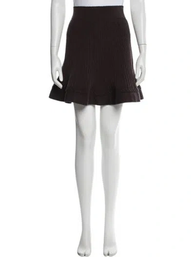 Pre-owned Alaïa Virgin Wool Mini Skirt In White