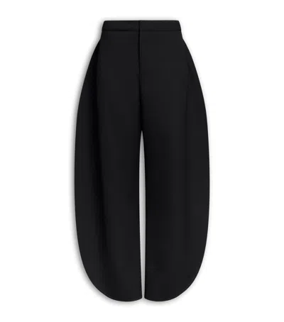 Alaïa Virgin Wool Petal Trousers In Black