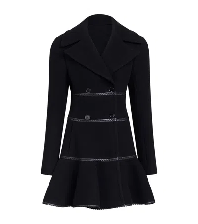 Alaïa Virgin Wool Princess Coat In Black