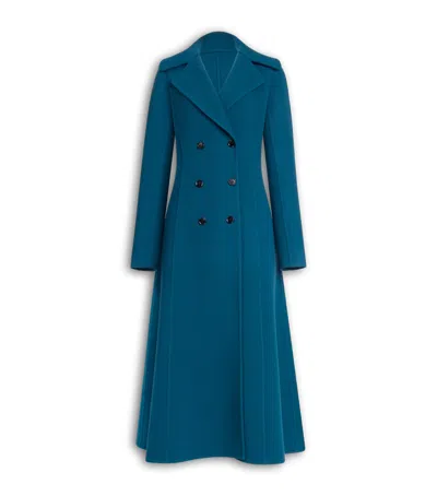 Alaïa Virgin Wool Princess Coat In Green