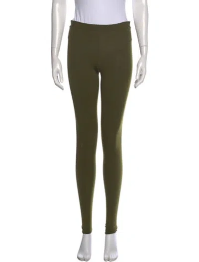 Pre-owned Alaïa Virgin Wool Skinny Leg Pants In Green