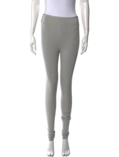 Pre-owned Alaïa Virgin Wool Skinny Leg Pants In White