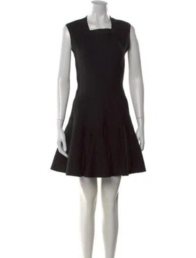 Pre-owned Alaïa Virgin Wool Square Neckline Top In Black
