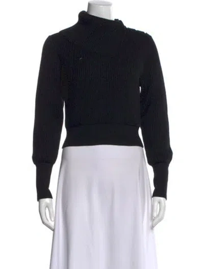 Pre-owned Alaïa Virgin Wool Turtleneck Sweater In Blue