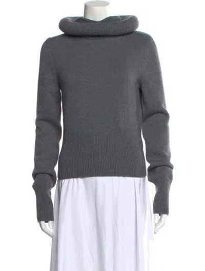 Pre-owned Alaïa Virgin Wool Turtleneck Sweater W/ Tags In Gray