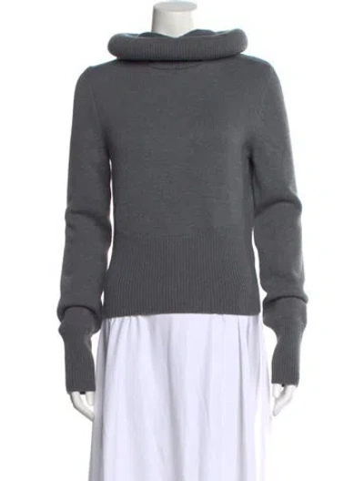 Pre-owned Alaïa Virgin Wool Turtleneck Sweater W/ Tags In Gray