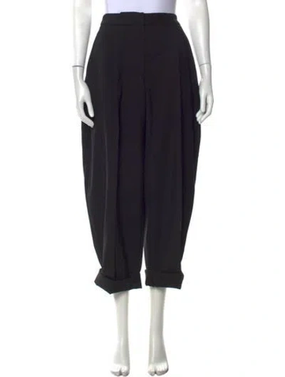Pre-owned Alaïa Virgin Wool Wide Leg Pants In Black
