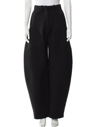 Pre-owned Alaïa Virgin Wool Wide Leg Pants In Gray