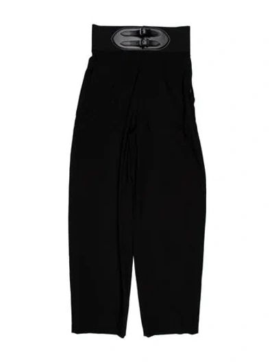 Pre-owned Alaïa Virgin Wool Wide Leg Pants W/ Tags In Black