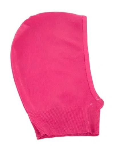 Pre-owned Alaïa Viscose Blend Hooded Beanie In Pink