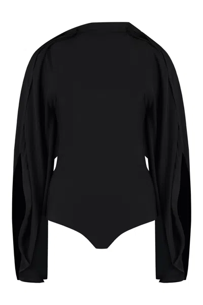 Alaïa Viscose Bodysuit In Black