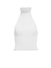 Alaïa Viscose Halter Top In White
