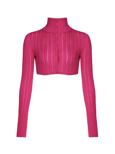 ALAÏA RIBBED CROP TOP