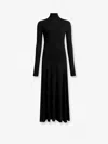 Alaïa Women Black Fluid Jersey Heart Dress In Black