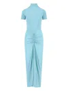 Alaïa Soft Jersey Maxi Dress In Blue